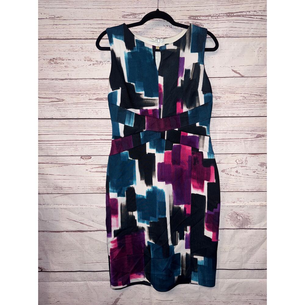 Ellen Tracy Multicolor Woman Pencil Dress Sz 6